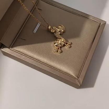 Retro cartoon pony pendant necklace with creative design, donkey  elegant, fashionable, casual, retro, trendy, versatile, gift giving, daily commuting, street party, holiday wearing gifts to friends Jewellery Charms