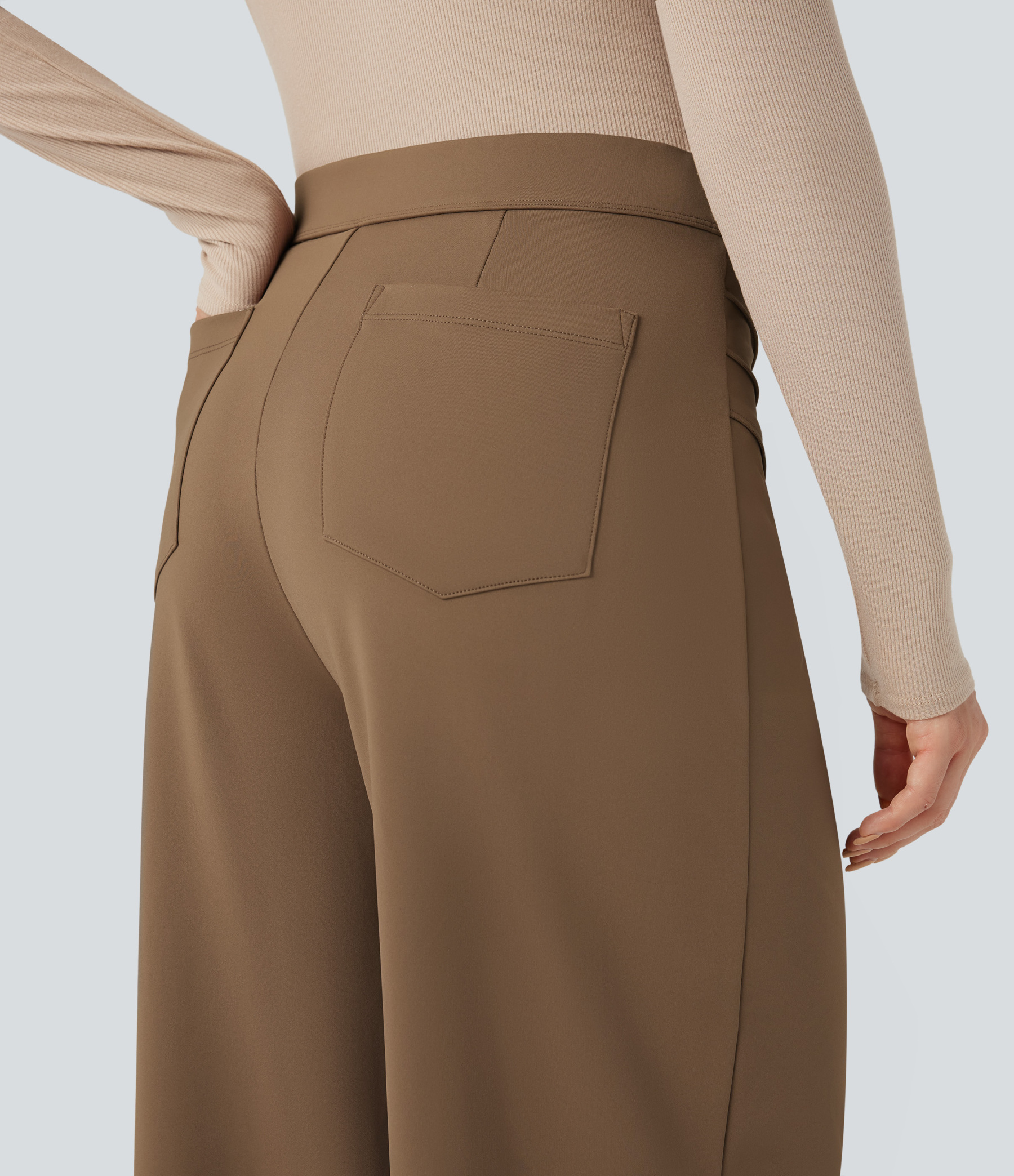FlexHigh Waisted Work Baggy Pants with Pockets