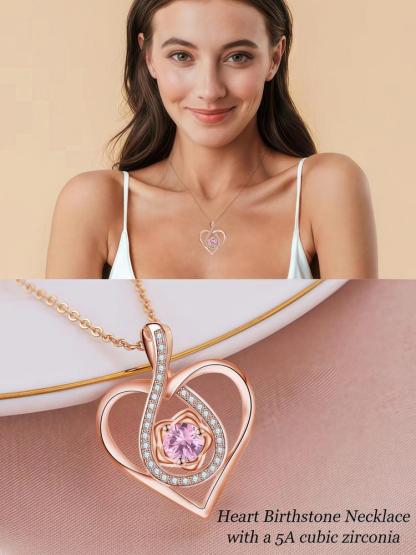 Rose Bear Gift Box, Including Bear Pendant Necklace & Artificial Rose Flower & Greeting Card & Gift Bag, Fashion Gift for Women & Girls