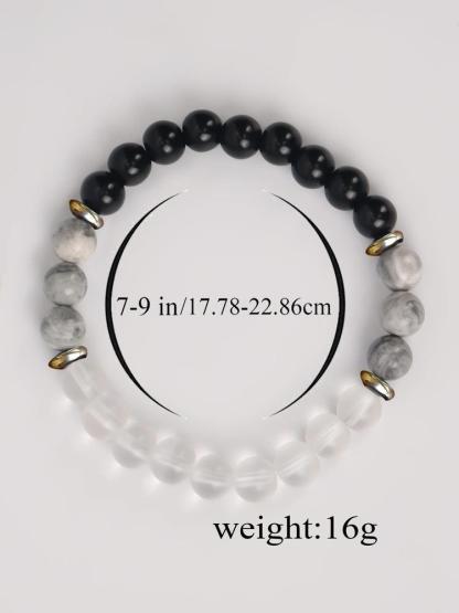 Boho Style Beaded Bracelet, Natural Stone Beaded Bracelet for Men & Women, Energy Boosting Gift for Holidays & Special Occasions