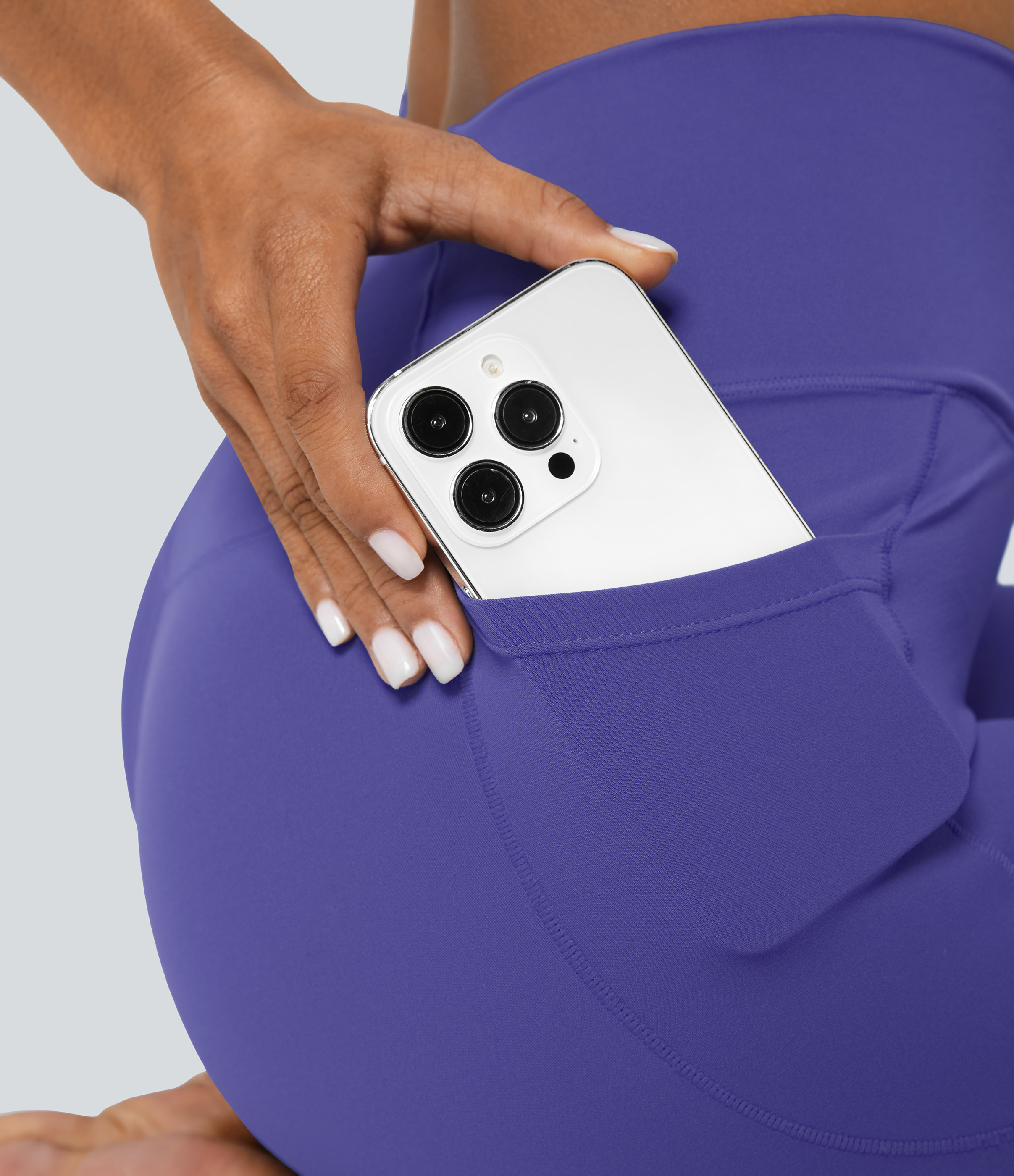 SoftlyZeroCrossover Pocket Plain Leggings-UPF50+