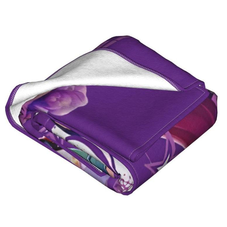 HUNTRIX KPOP Demon Hunters Anime Blanket Cover Flannel Throw Blankets Airplane Travel Portable Ultra-Soft Warm Bedspreads,,Zoey Rumi Mira, Gift For Men & Women & Kids, K-Pop Demon Hunters Blankets