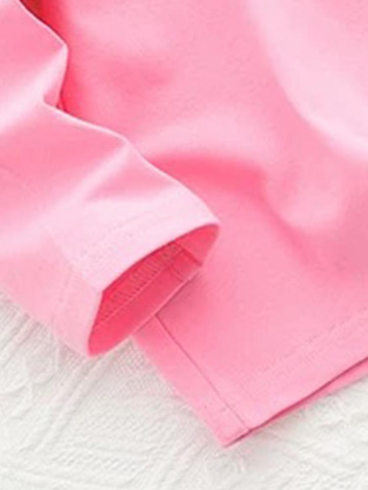 Girls' Kpop Print Long Sleeve T-Shirt & Casual Sweatpants Set, Spring & Fall Fashion, Comfortable Kids Clothing Gift