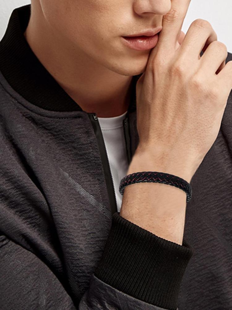 1PC Unique Christmas Gift for Man, Ideal Birthday Gifts for Man Leather Bracelets, Knotted Bracelets Jewelry for Man with Gift Card, Perfect Bracelet for Daily Wear Gift for Man