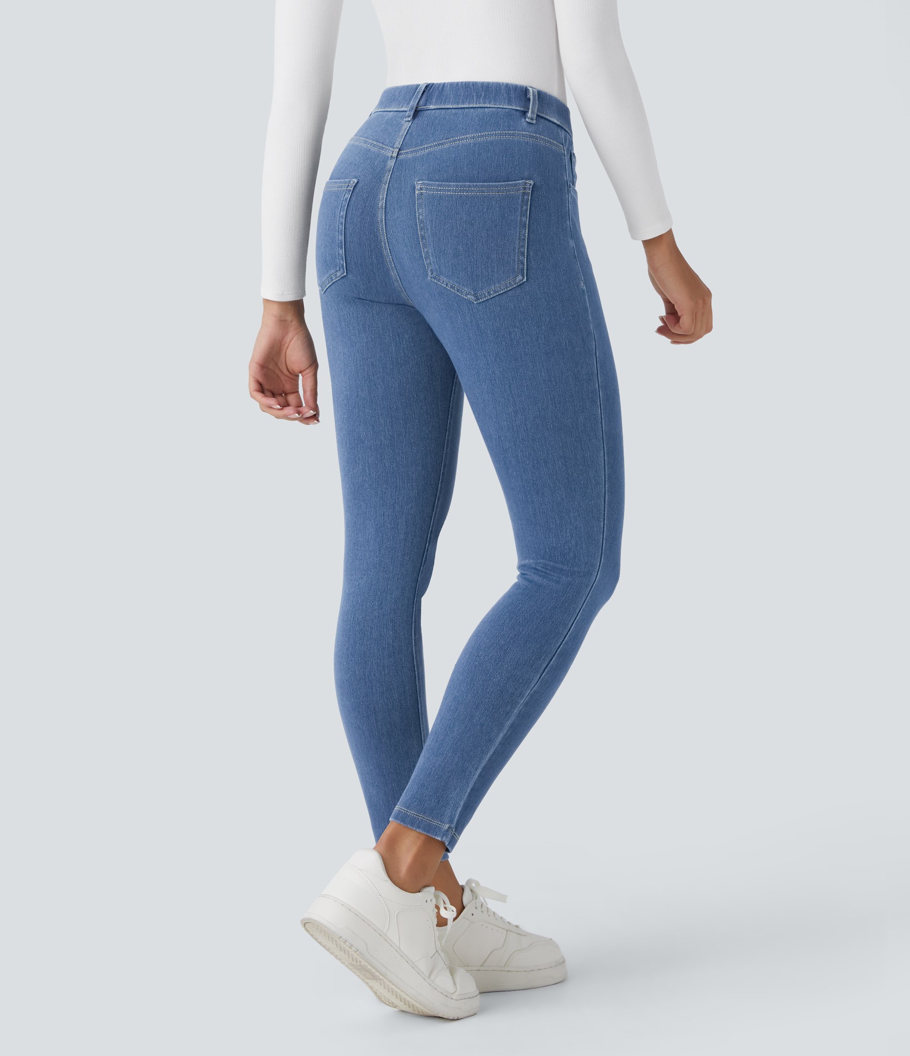 FlexHigh Waisted Pockets Denim Work Leggings