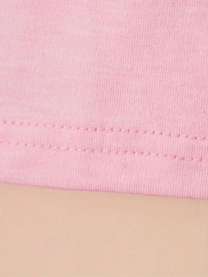 Girls' Kpop-Hunter Girl Print 2-Piece Set, Casual Sporty Short Sleeve Top and Bell Bottom Pants, Comfortable Elastic Waist, Spring Summer