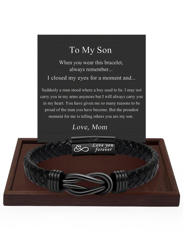 Men's Vintage Knotted Design Charm Bracelet, with Gift Card, Fashion Jewelry for Party, Daily Clothing Decor, Trendy All-match & Exquisite Jewelry for Birthday Gift