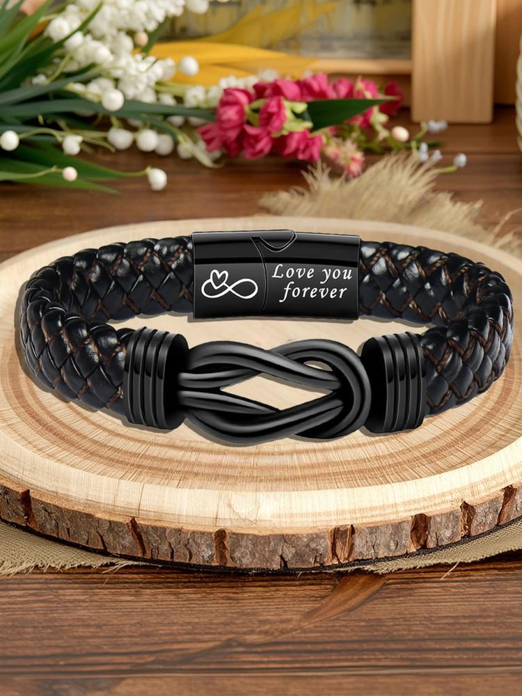 1PC Christmas Surprise Gift for Nephew - Classic Stylish Knotted Bracelet - Fashionable Eight-Byte Knotted Bracelet, Birthday Gift/Valentine’s Gift/Graduation Gift - A Blessing Gift for Nephew