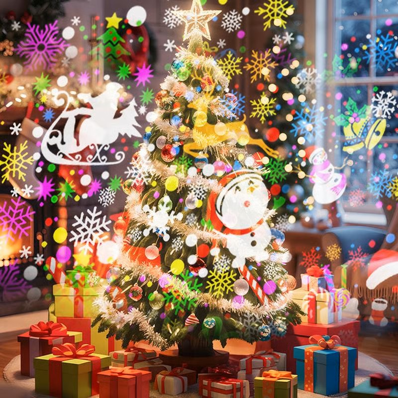 🔥LAST DAY 49% OFF🔥Christmas Projector USB Powered Rotating LED Stage Light, Outdoor Holiday Decoration, Christmas Tree Lighting, Festive Atmosphere Enhancer