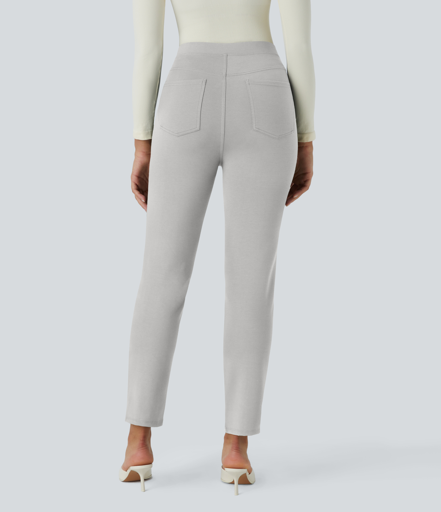 FlexHigh Waisted Pocket Slim Work Pants