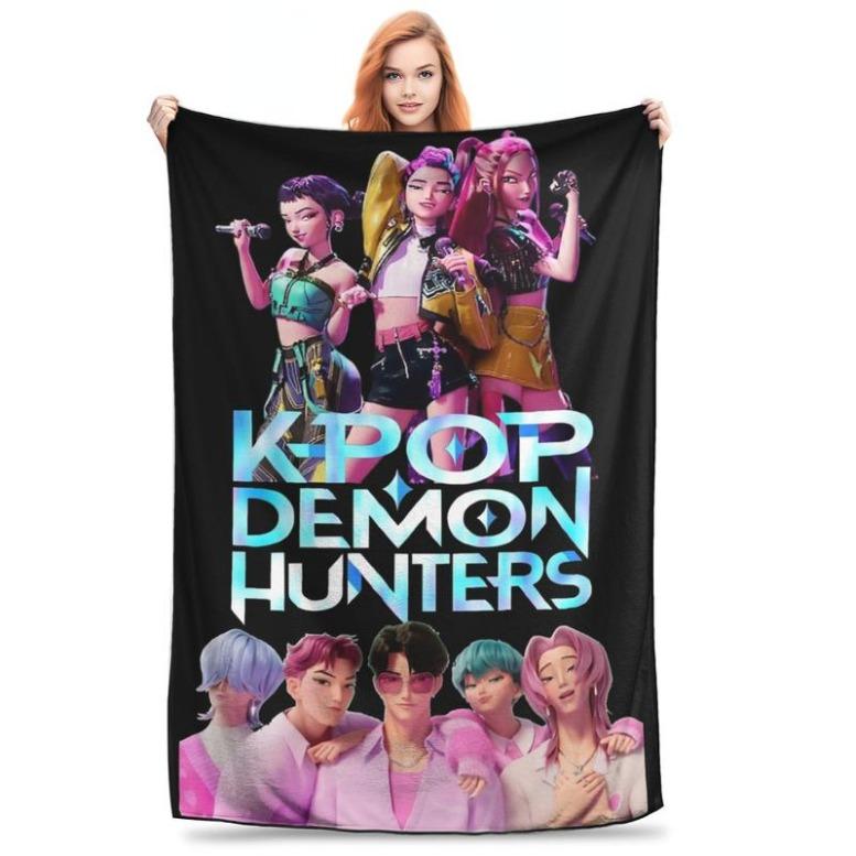 K-Pop Demon Hunters Printed Blanket For Men Women Warm Cozy Fluffy Throw Blankets For Bed 50x60 Inches Multi-sizeFlannel Blanket,Zoey Rumi Mira, Gift For Men & Women & Kids, K-Pop Demon Hunters Blankets