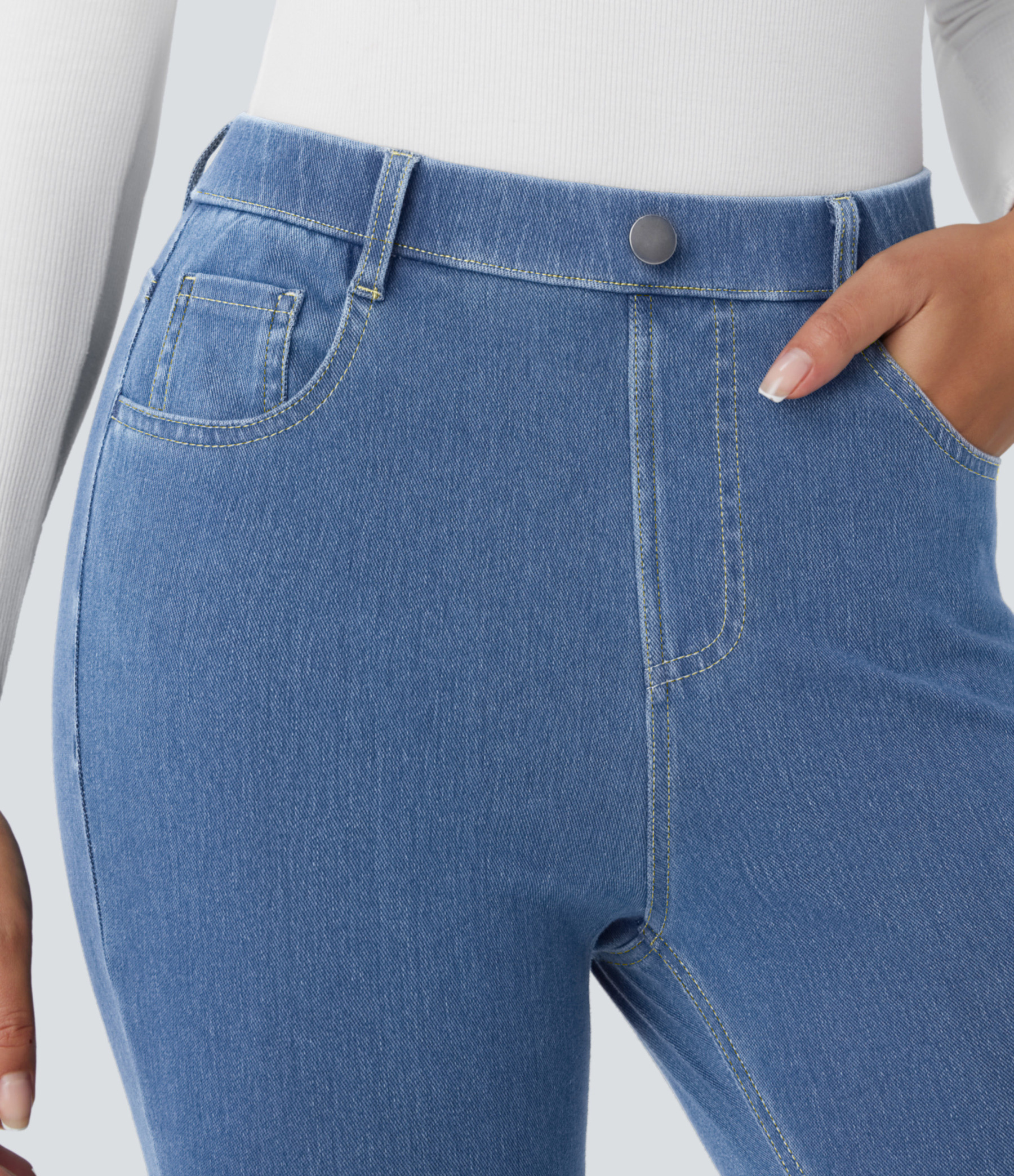 FlexHigh Waisted Pockets Denim Work Leggings