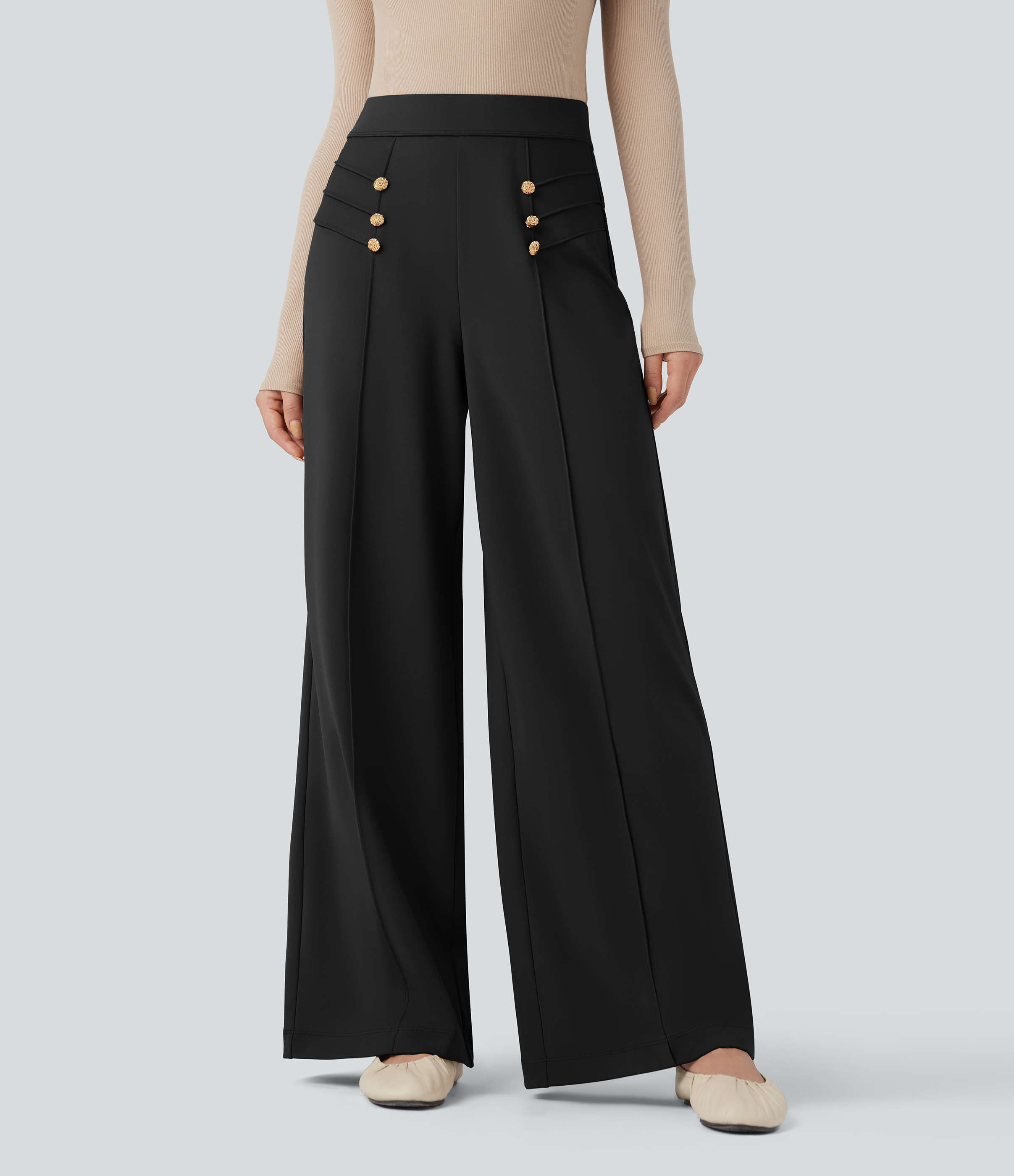 FlexHigh Waisted Work Baggy Pants with Pockets