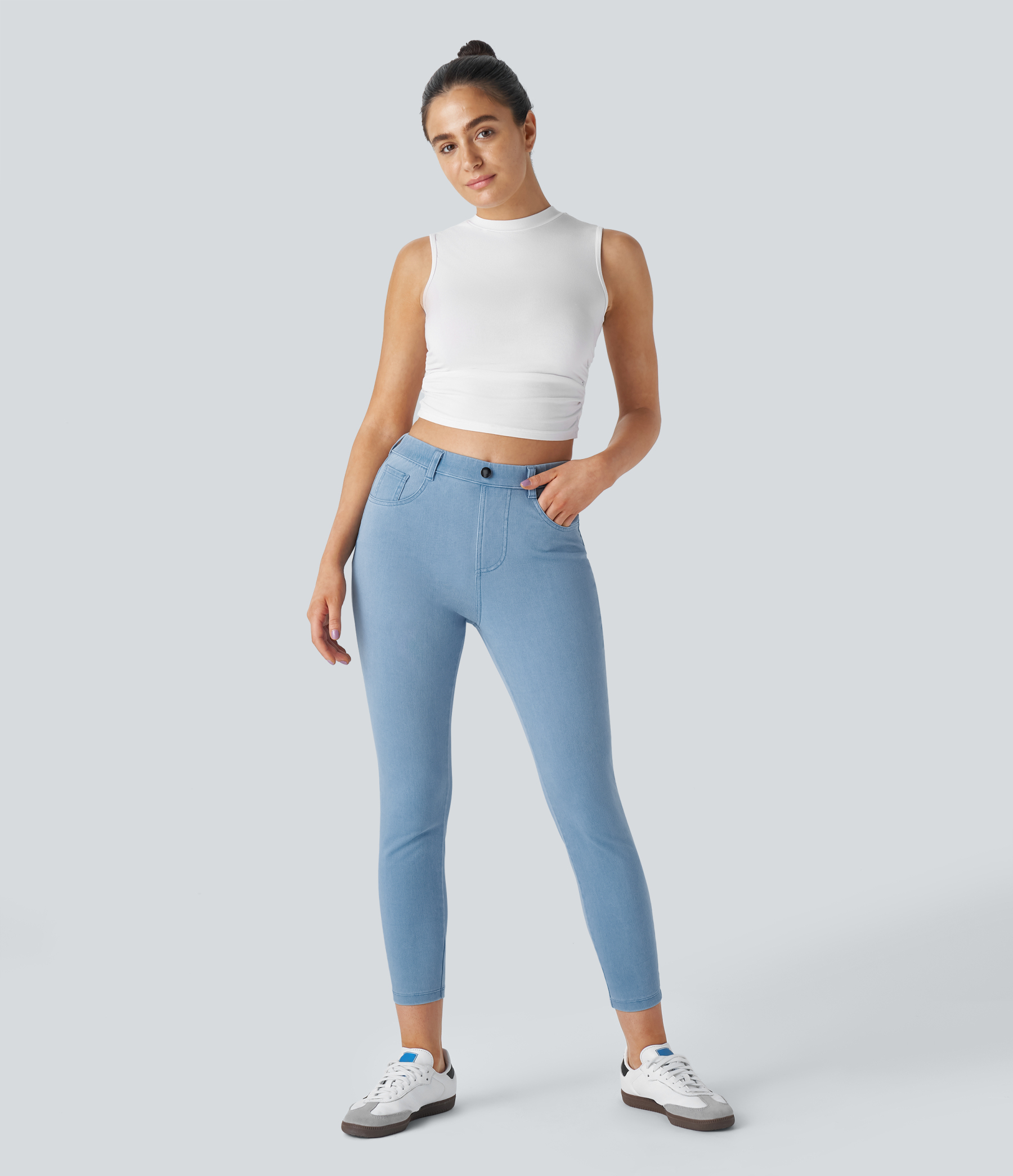 FlexHigh Waisted Pockets Denim Work Leggings