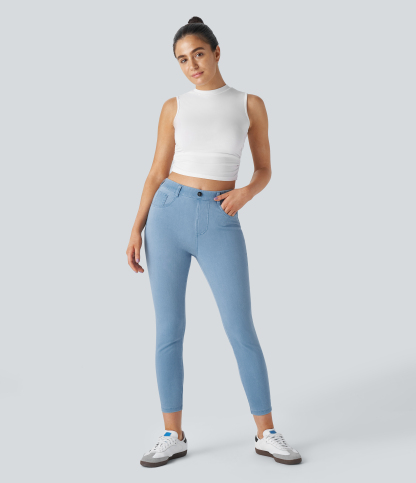 FlexHigh Waisted Pockets Denim Work Leggings