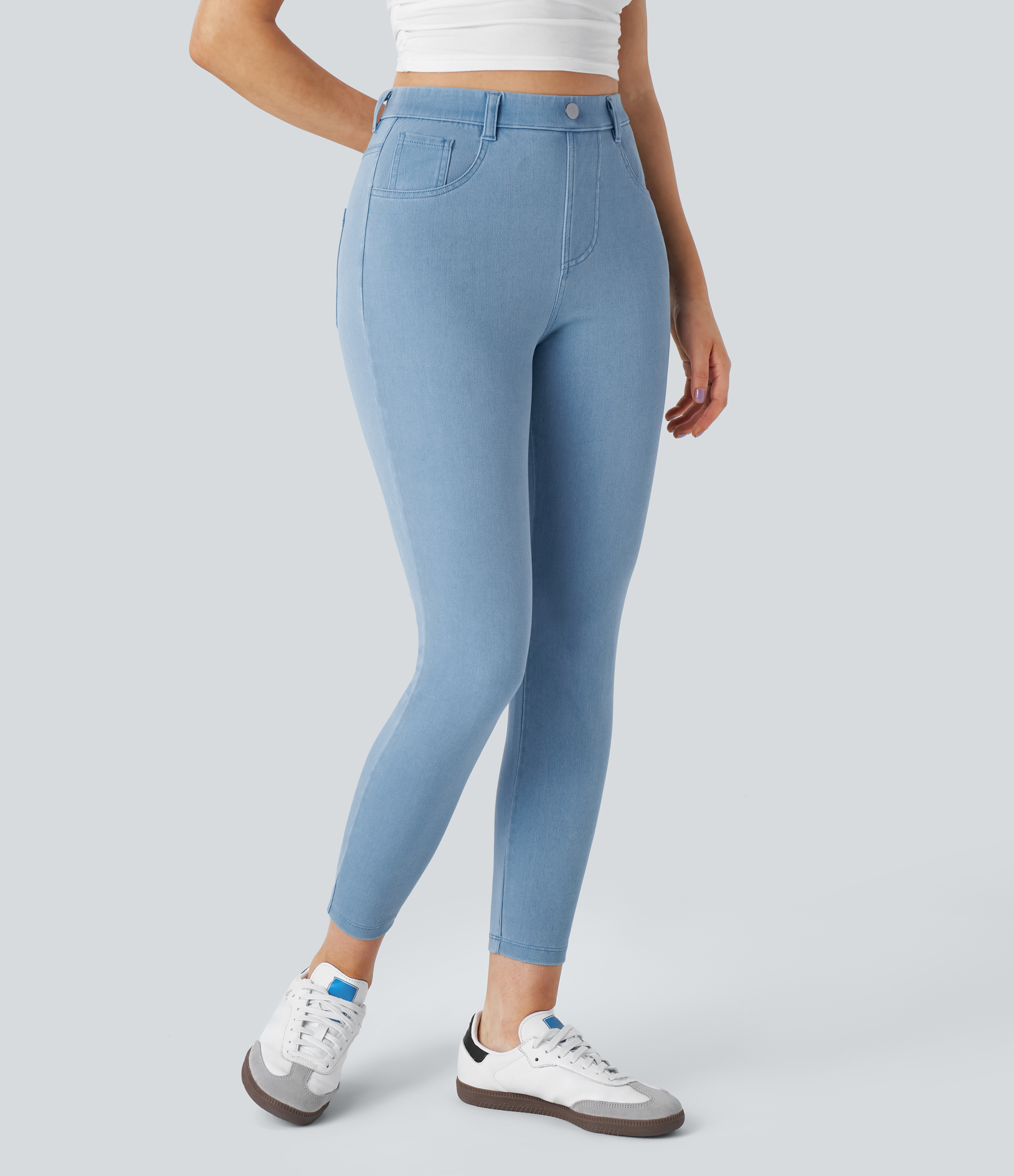 FlexHigh Waisted Pockets Denim Work Leggings