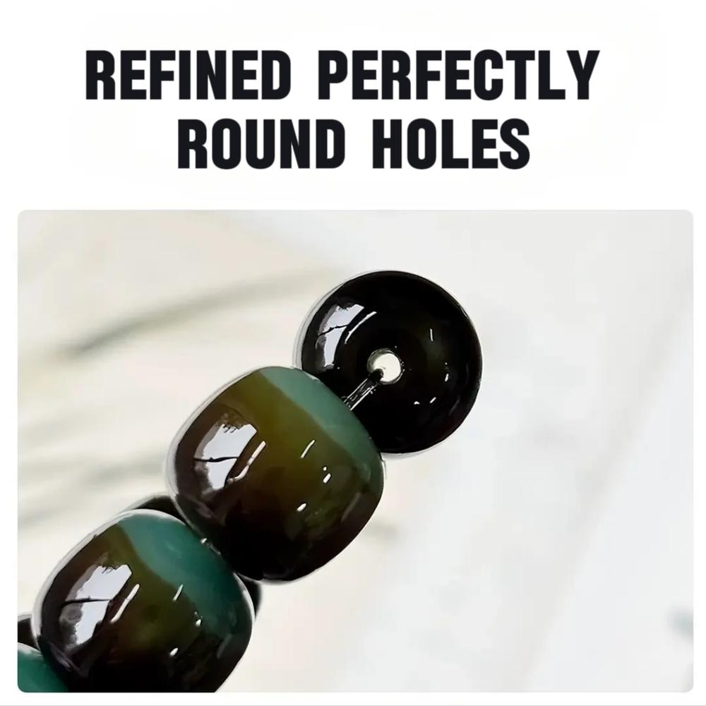 Matcha Chocolate Bodhi Bracelet Handmade Unique Bodhi Seeds Adjustable Meditation Beads Stress Relief Toy for Students Adults Men Women Finger Spinning Perfect Halloween Gift pulsera sanadora playing tour wristband