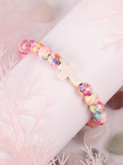 1PC Christmas Gifts for Women Daughter Mom Niece Aunt Girlfriend Friends, Cross Bracelets for Her, Valentine's Day, Easter, Mother's Day Gifts, Christmas Stocking Stuffer for Her