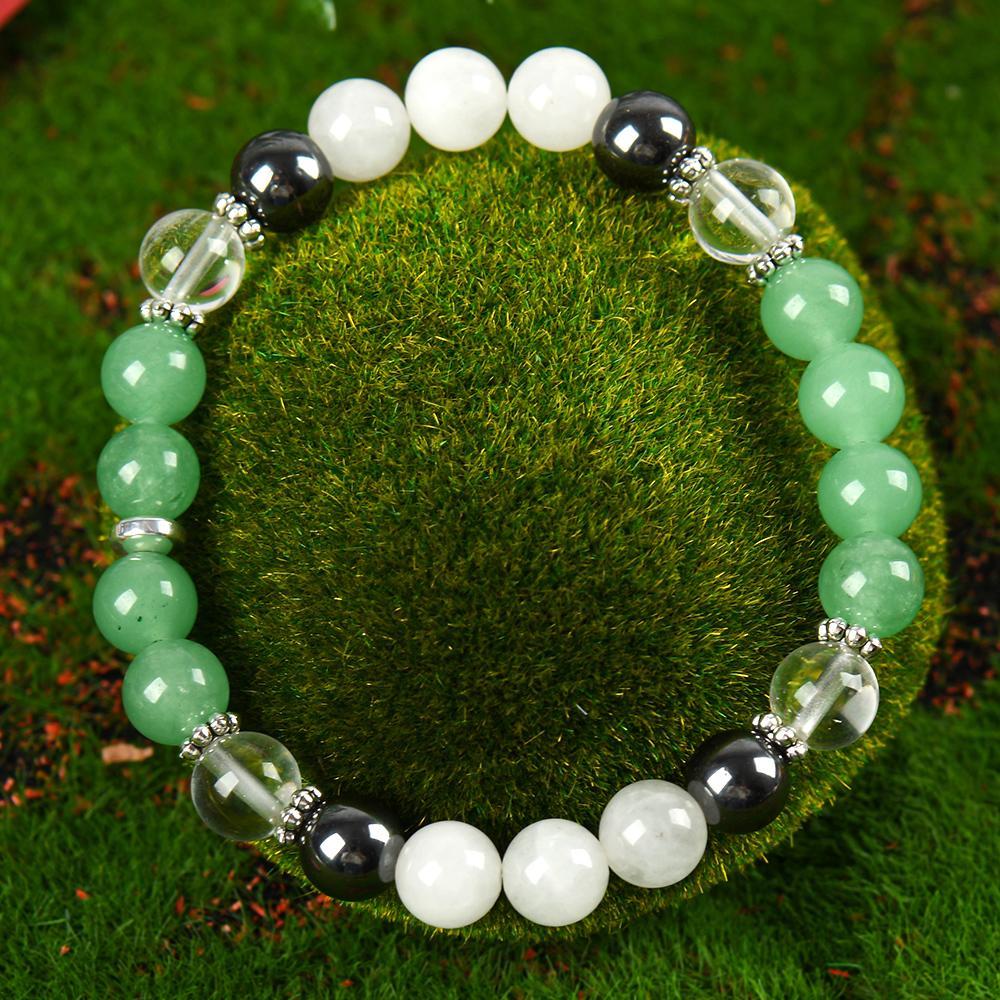 Crystal bracelet, Handmade Crystal Beads, Solid Color, Inspired Women'S And Men'S Jewelry Gift Stone Bracelet for Women, Brings Serenity & Luck - Sparkling Faux Crystal Jewelry, Infused with Prosperity Energy, Protection, Vitality