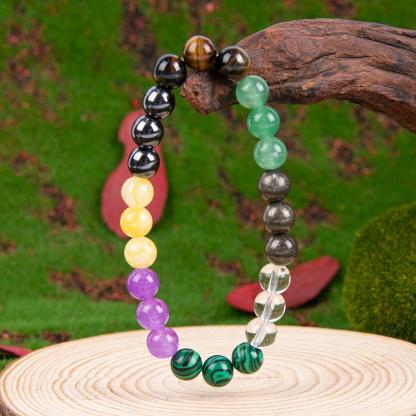 Prosperity And Wealth Tiger Eye Stone Bangle Bracelet, Brings Peace And Lucky Sparkling Faux Crystal Jewelry, Calm, Good Luck, Blessings In Love, Gifts For Men And Women