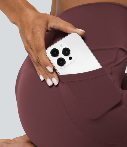 SoftlyZeroCrossover Pocket Plain Leggings-UPF50+