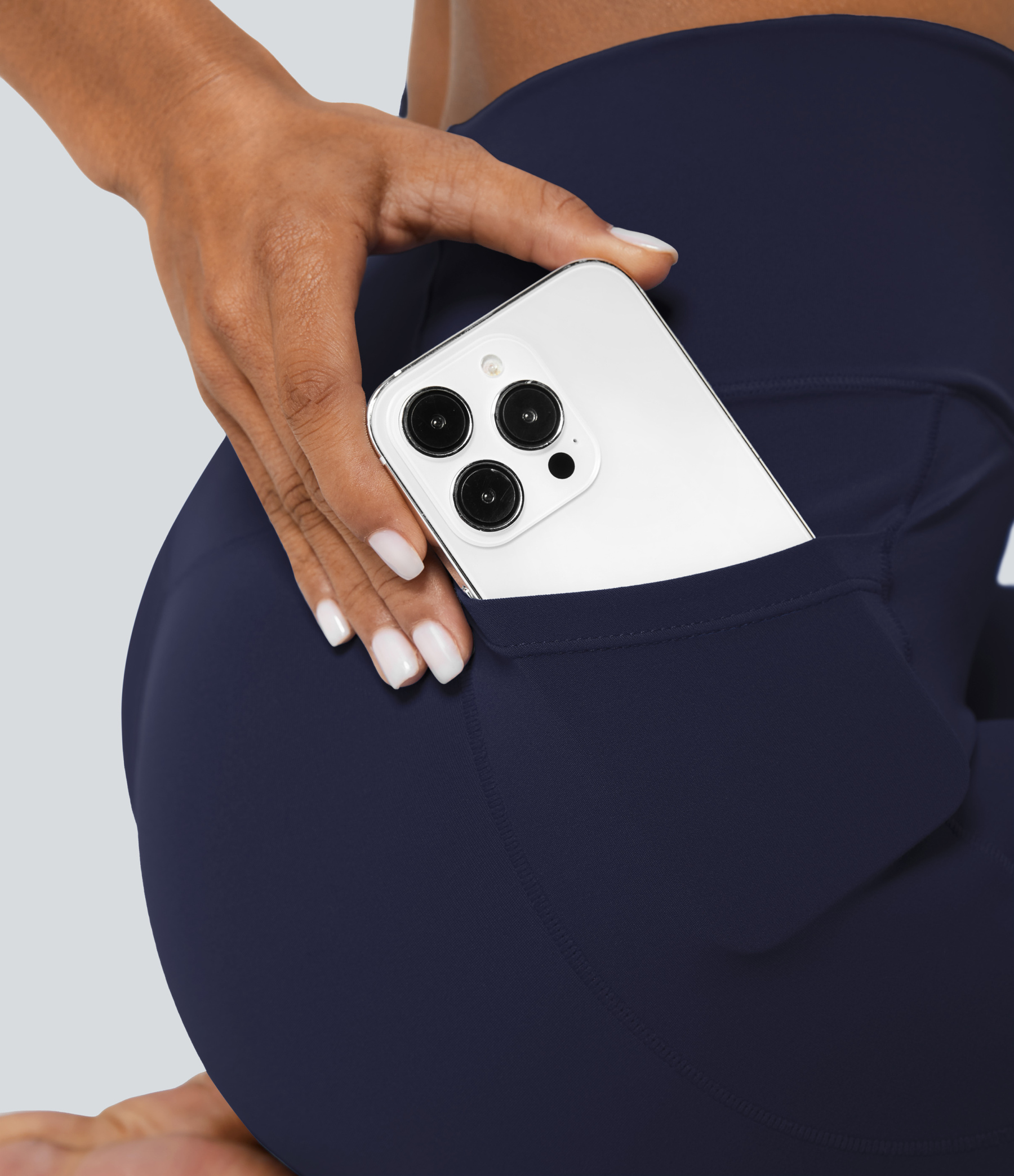 SoftlyZeroCrossover Pocket Plain Leggings-UPF50+