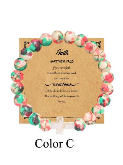 1PC Christmas Gifts for Women Daughter Mom Niece Aunt Girlfriend Friends, Cross Bracelets for Her, Valentine's Day, Easter, Mother's Day Gifts, Christmas Stocking Stuffer for Her