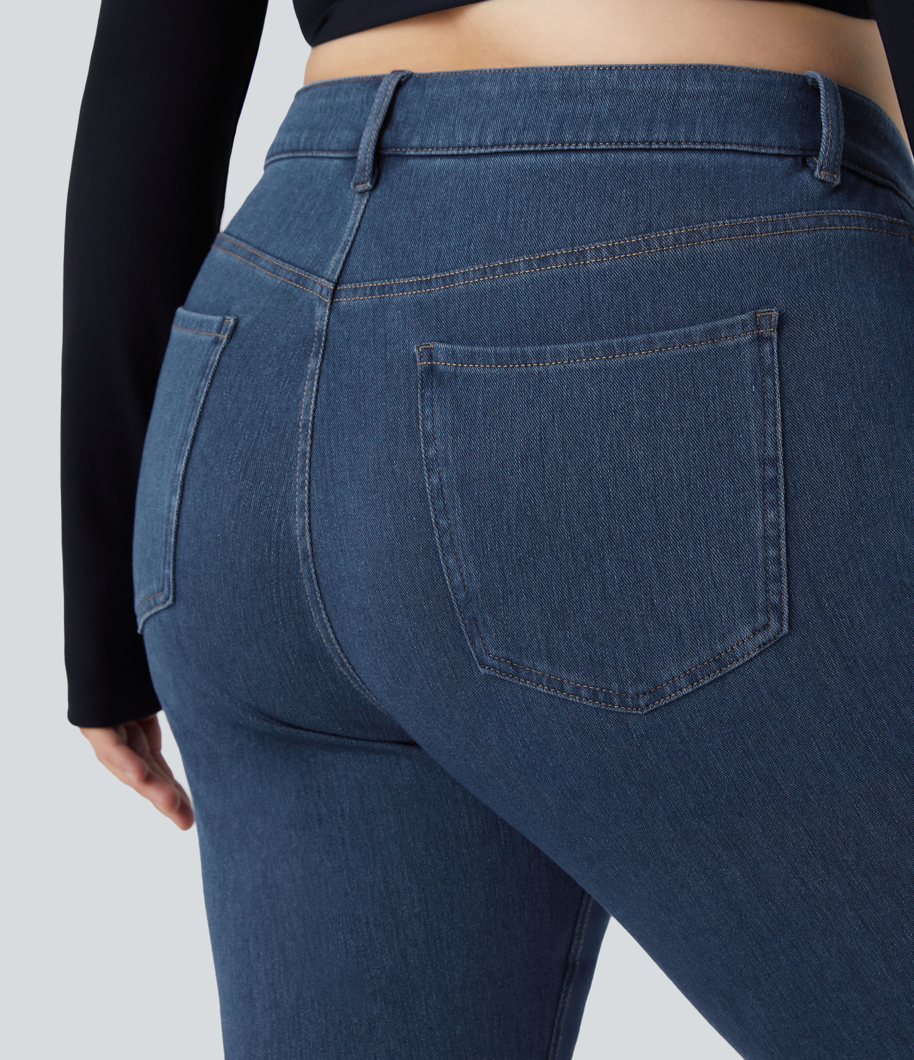 FlexMid Rise Pockets Casual Plus Size Jeans