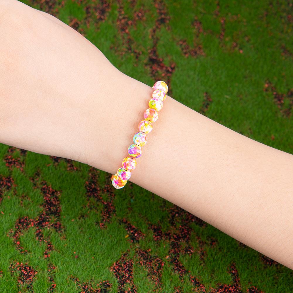 Sea Sediment Jasper Crystal Bracelet: Natural Stone Bracelet Handmade Gift For Men And Women, Brings Serenity & Luck - Infused With Energy，Bring Vitality Passion