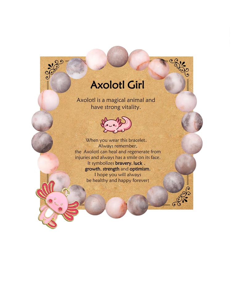1PC Christmas Axolotl Charm Bracelet, Stocking Stuffer Gift for Mom Aunt Son Teacher Daughter Sister, Cute Animal Jewelry - Birthday Gift/Valentine's Day Gift - Cute Gift for Best Friend Friendship Gift - Anniversary Love Gift