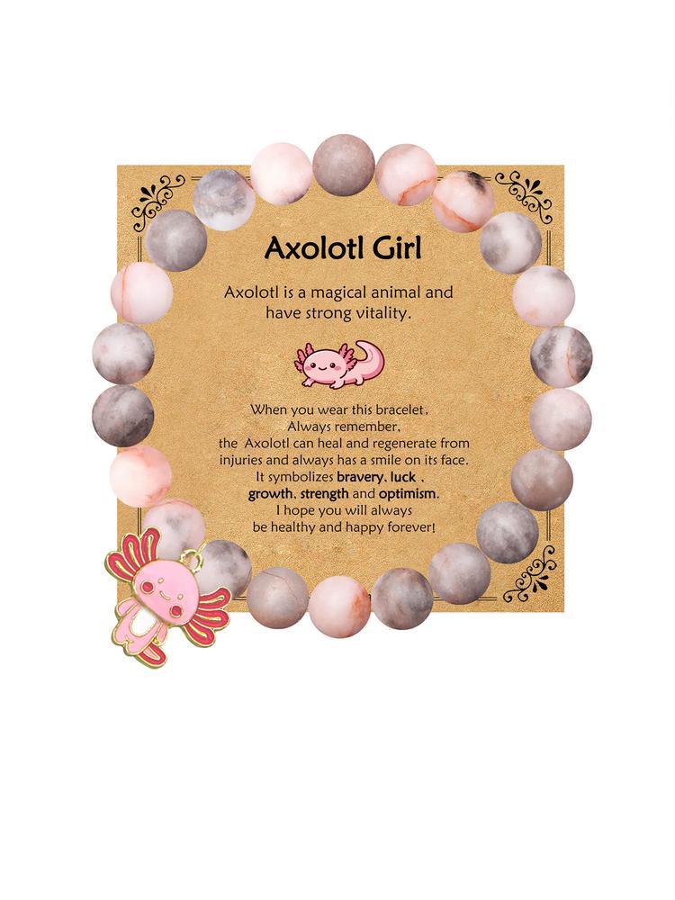 1PC Christmas Axolotl Charm Bracelet, Stocking Stuffer Gift for Mom Aunt Son Teacher Daughter Sister, Cute Animal Jewelry - Birthday Gift/Valentine's Day Gift - Cute Gift for Best Friend Friendship Gift - Anniversary Love Gift