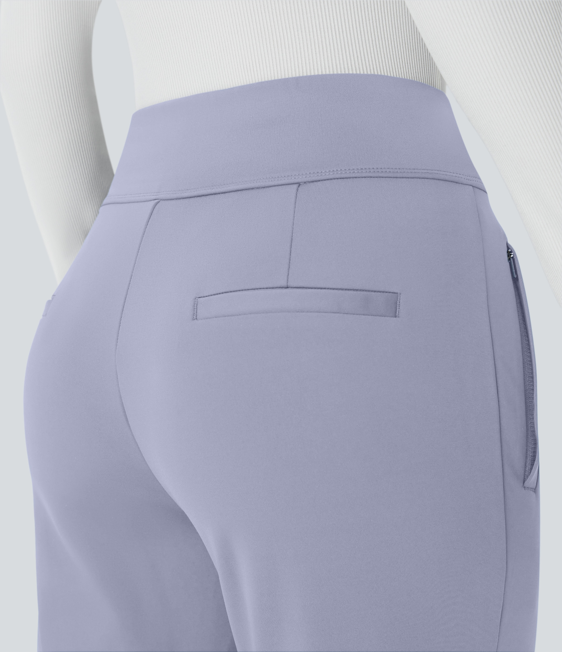 FlexMid Rise Side Zipper Pocket Work Flare Pants