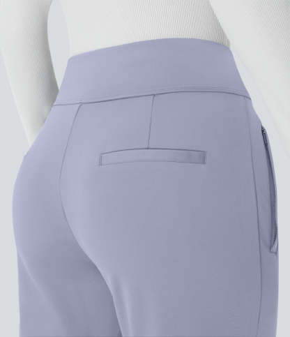 FlexMid Rise Side Zipper Pocket Work Flare Pants