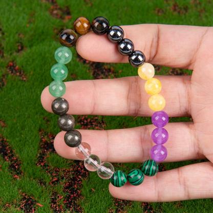 Prosperity And Wealth Tiger Eye Stone Bangle Bracelet, Brings Peace And Lucky Sparkling Faux Crystal Jewelry, Calm, Good Luck, Blessings In Love, Gifts For Men And Women