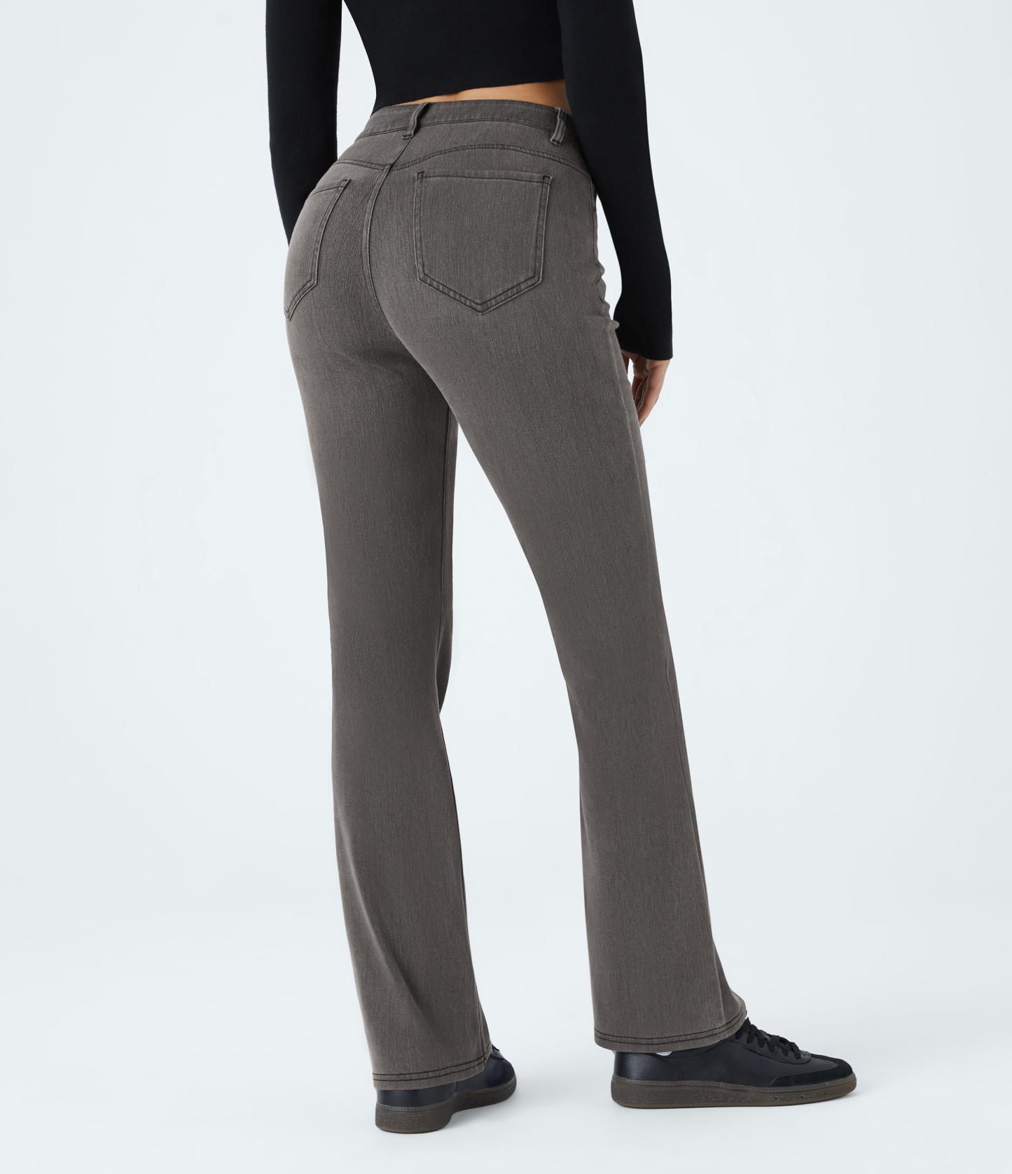 FlexMid Rise Pockets Casual Bootcut Jeans