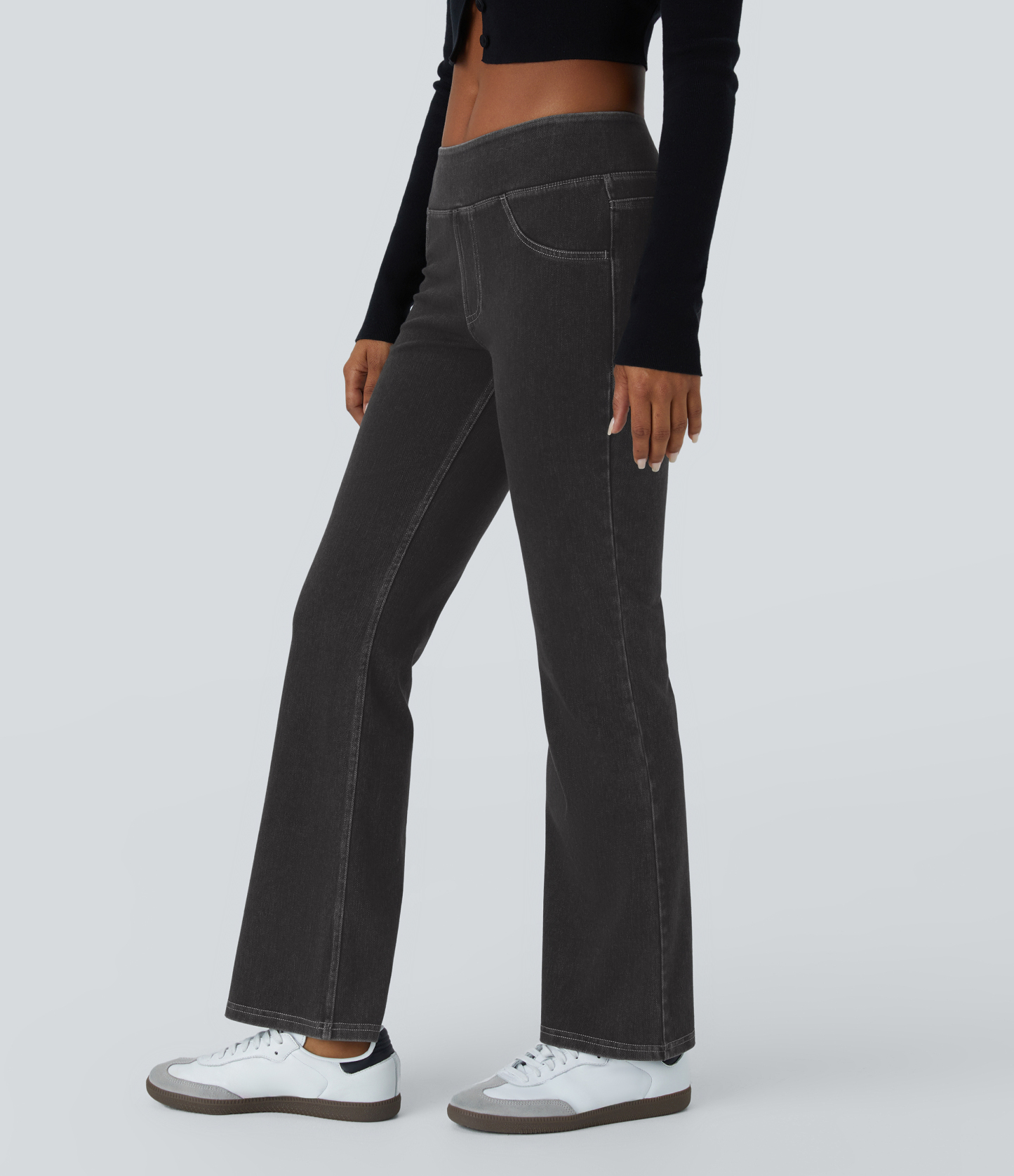 FlexLow Rise Pockets Casual Bootcut Jeans