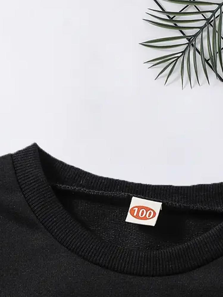 Girls' Spring & Fall Casual Fashion Kpop Falcon Girl Group Print Sweatshirt, Round Neck Long Sleeve Comfortable Basic Top