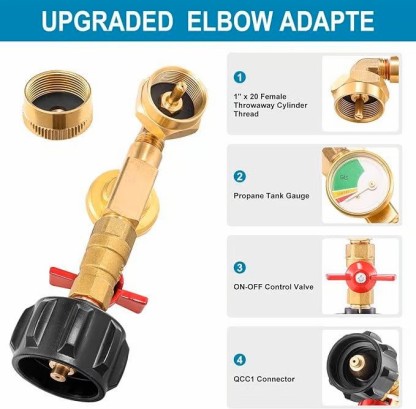 💥 Top-Rated Propane Refill Elbow Adapter with Tank Gauge