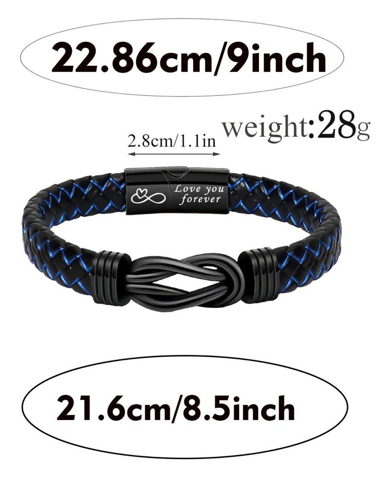 Men's Minimalist Temperament Knot Design Braided Bracelet, Fashion Jewelry for Party, Daily Clothing Decor, Trendy All-match & Exquisite Jewelry for Birthday Gift