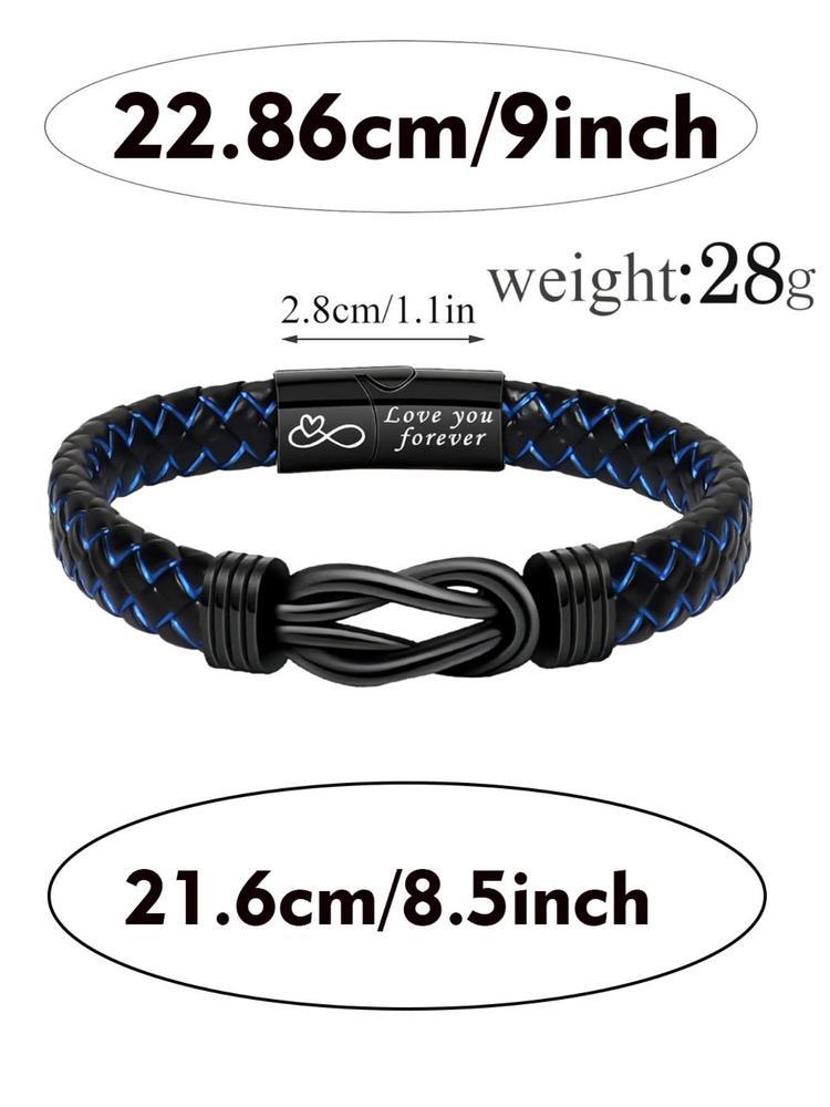 Men's Minimalist Temperament Knot Design Braided Bracelet, Fashion Jewelry for Party, Daily Clothing Decor, Trendy All-match & Exquisite Jewelry for Birthday Gift