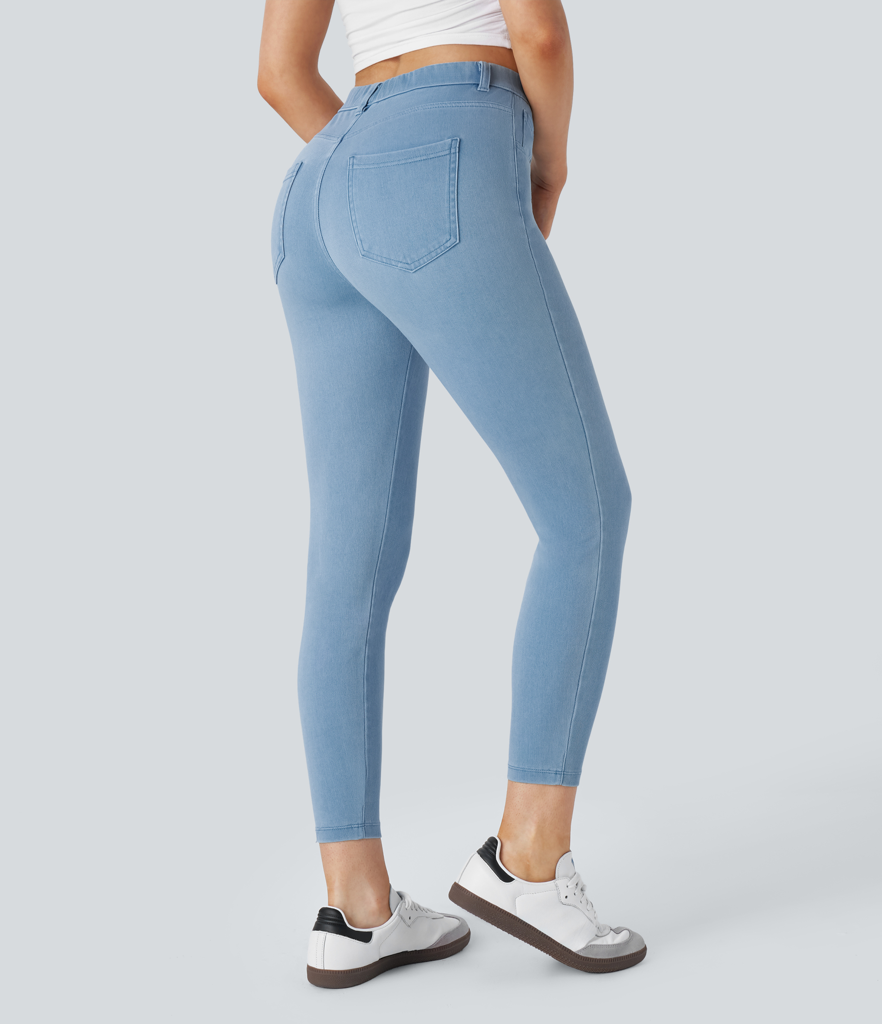 FlexHigh Waisted Pockets Denim Work Leggings