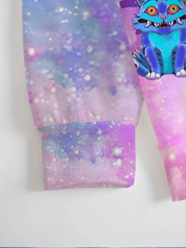 Girls Kpop Demon Hunters Hoodie, Casual Spring & Fall Sportswear, Durable Outdoor Activity Wear, Perfect Christmas Gift