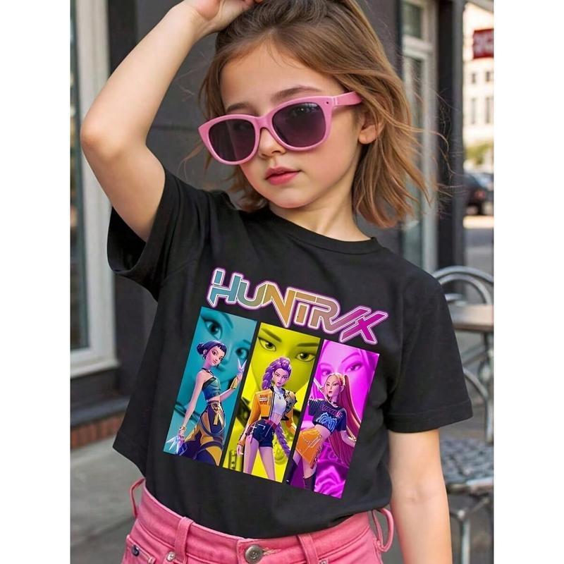 Back to school season, cotton graphic T-shirt for young girls and boys