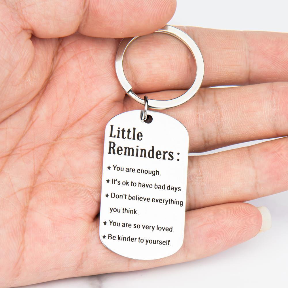 3 Pcs Durable Stainless Steel Keychains With Engraved Inspirational Quotes For Women And Men - Perfect Birthday And Christmas Gifts For Sons, Daughters, And Best Friends Charm