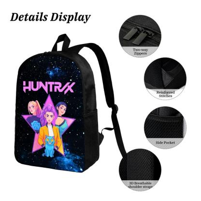 School Backpack for Fans Men Women College Bookbag Waterproof Lightweight K Pop Demon Hunter Black Backpack Mochilas Book Bag Rucksack Casual Daypack School Bag