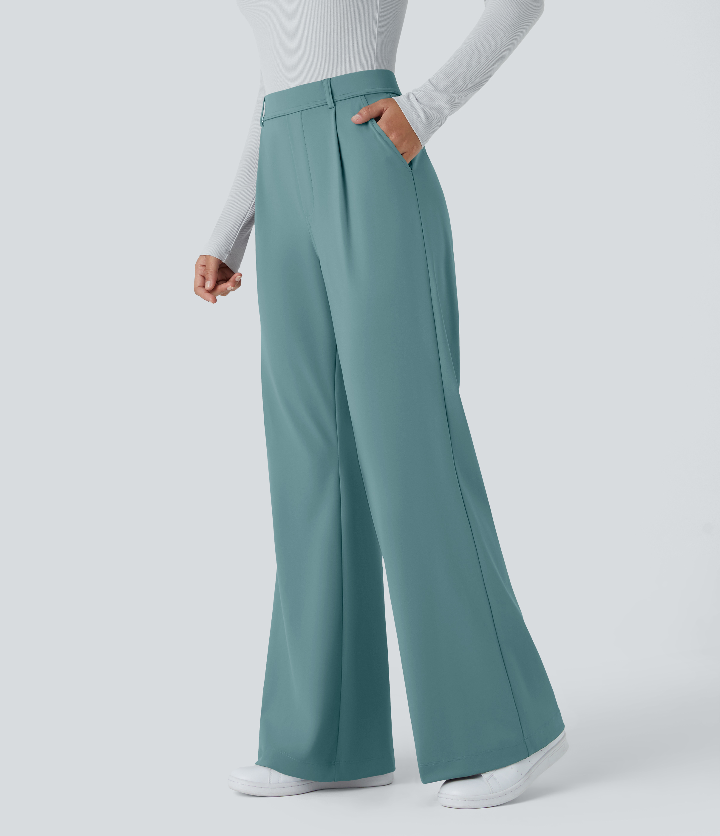 FlexHigh Waisted Pocket Work Flare Pants