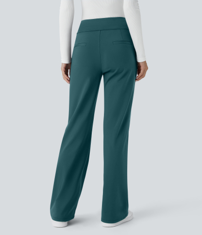 FlexMid Rise Side Zipper Pocket Work Flare Pants