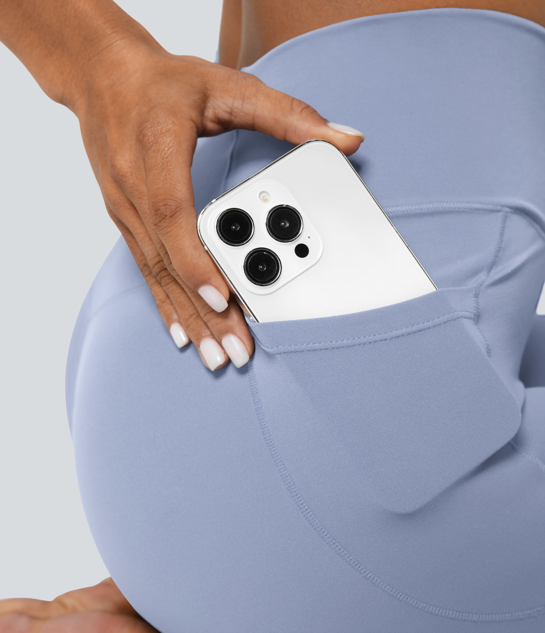 SoftlyZeroCrossover Pocket Plain Leggings-UPF50+