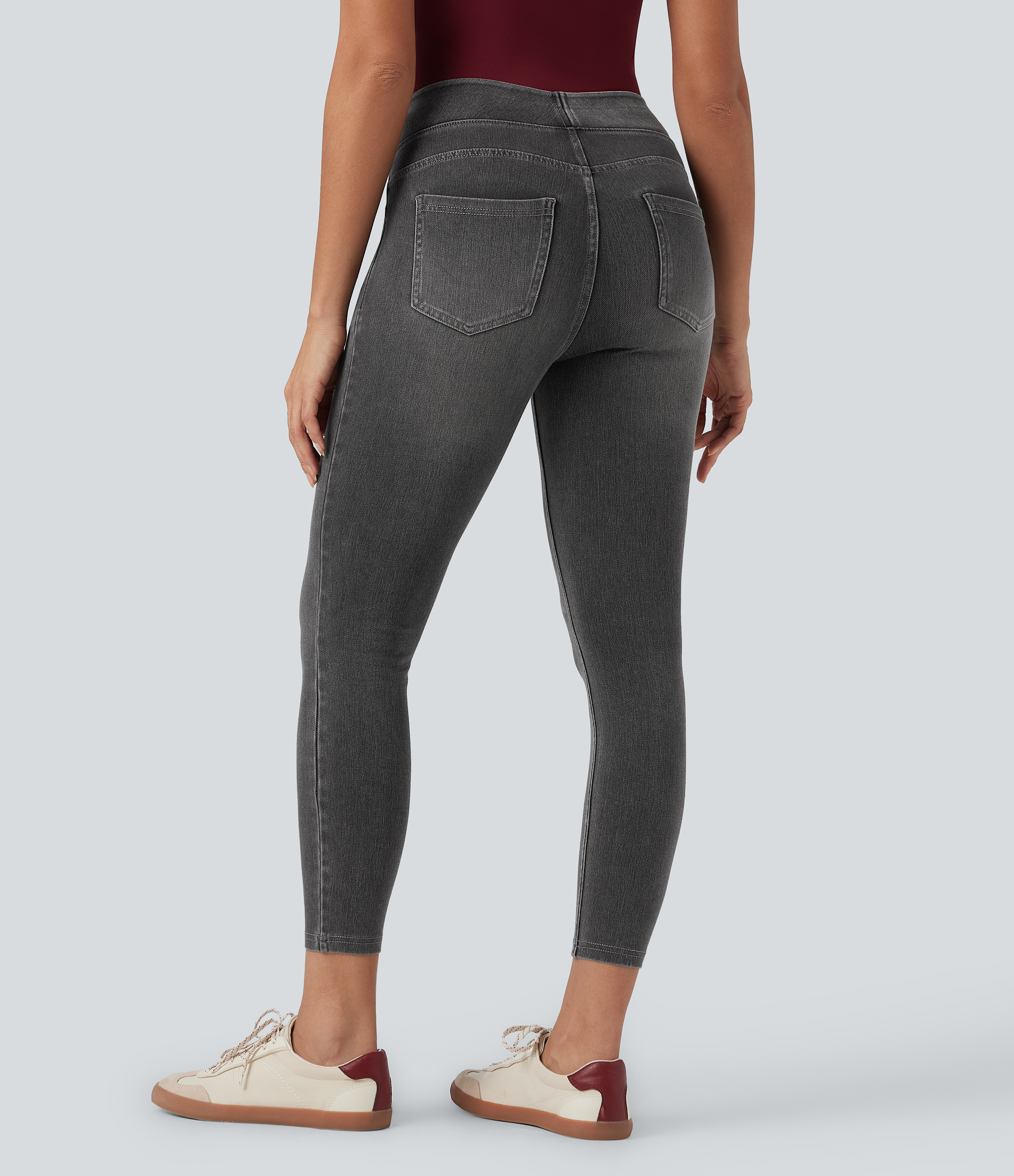 FlexHigh Waisted Pockets Denim Casual Leggings