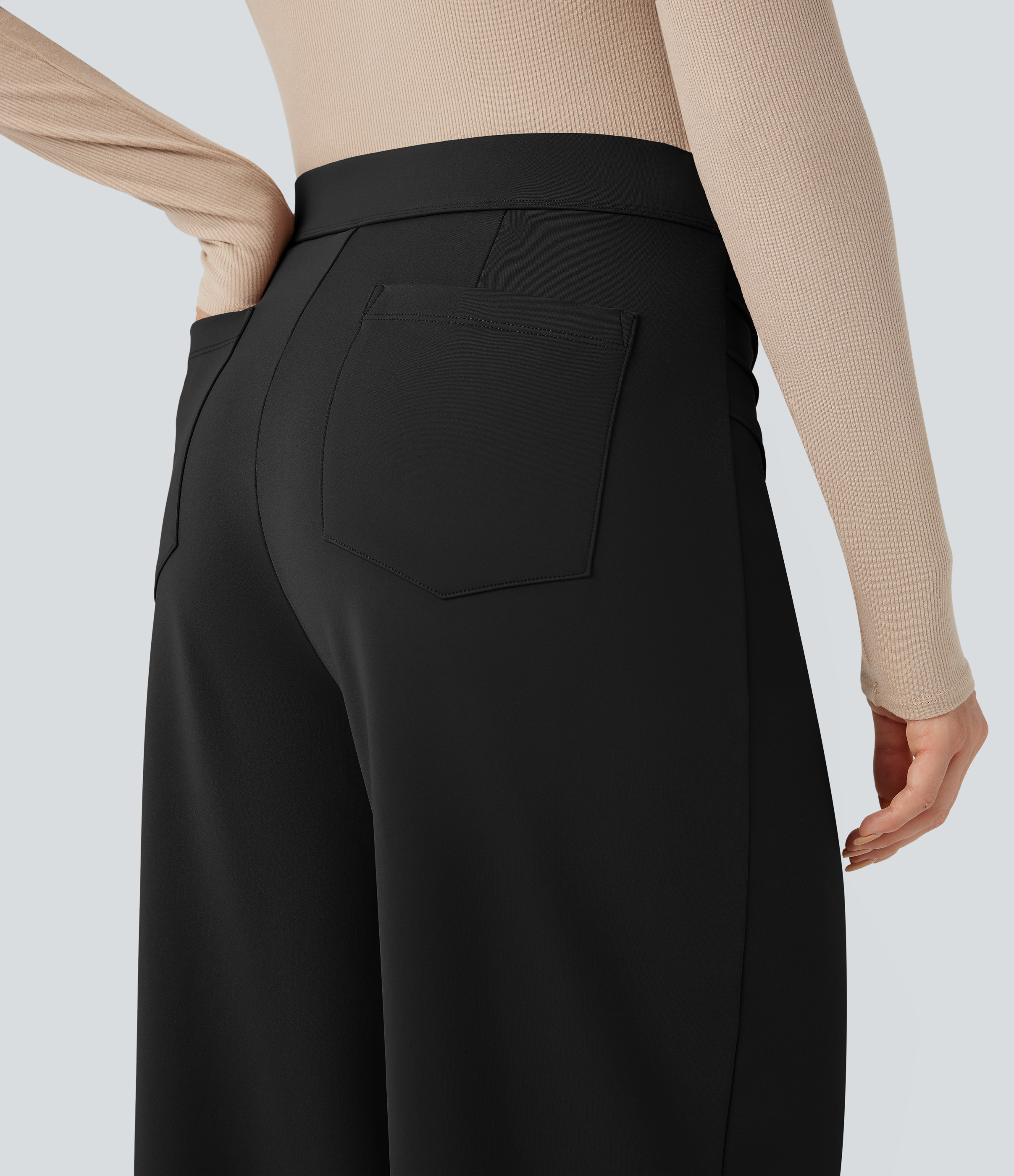 FlexHigh Waisted Work Baggy Pants with Pockets